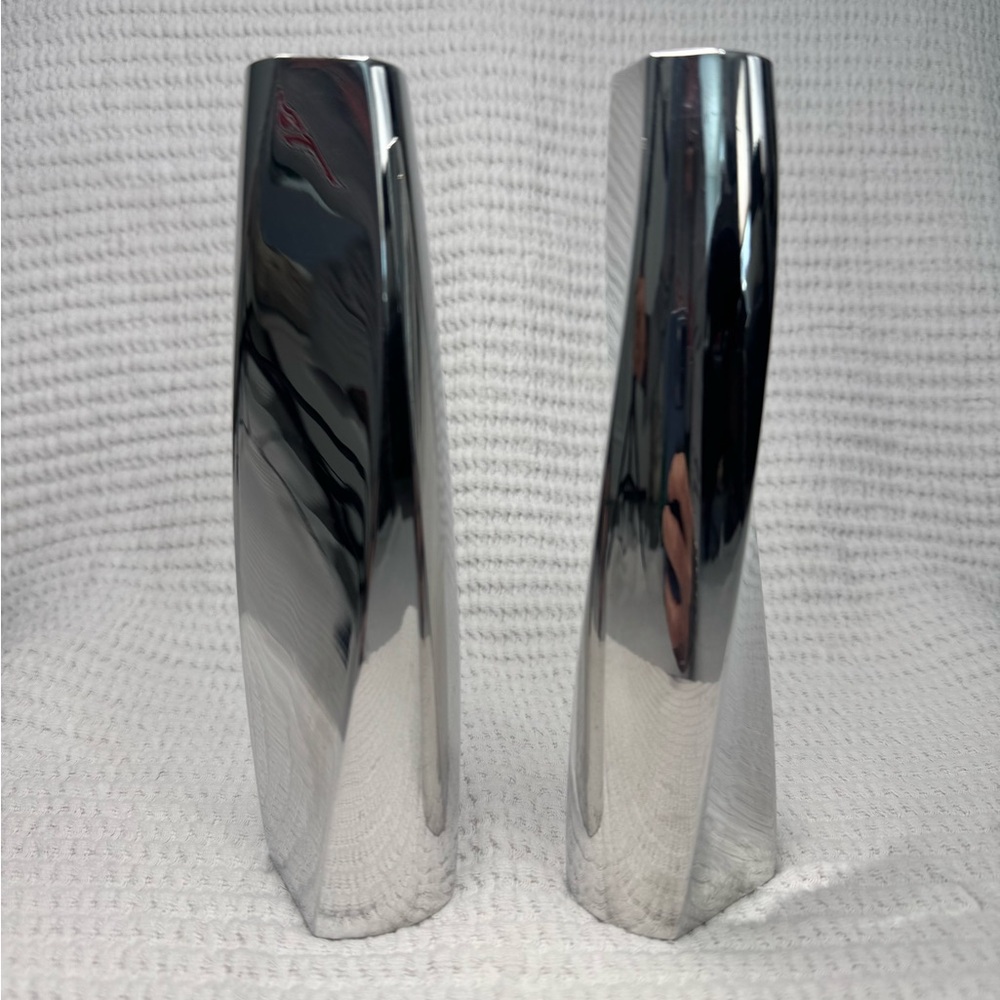 Nambe Twisted Candlesticks